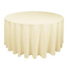 Ecru/Ivory Round Tablecloth
